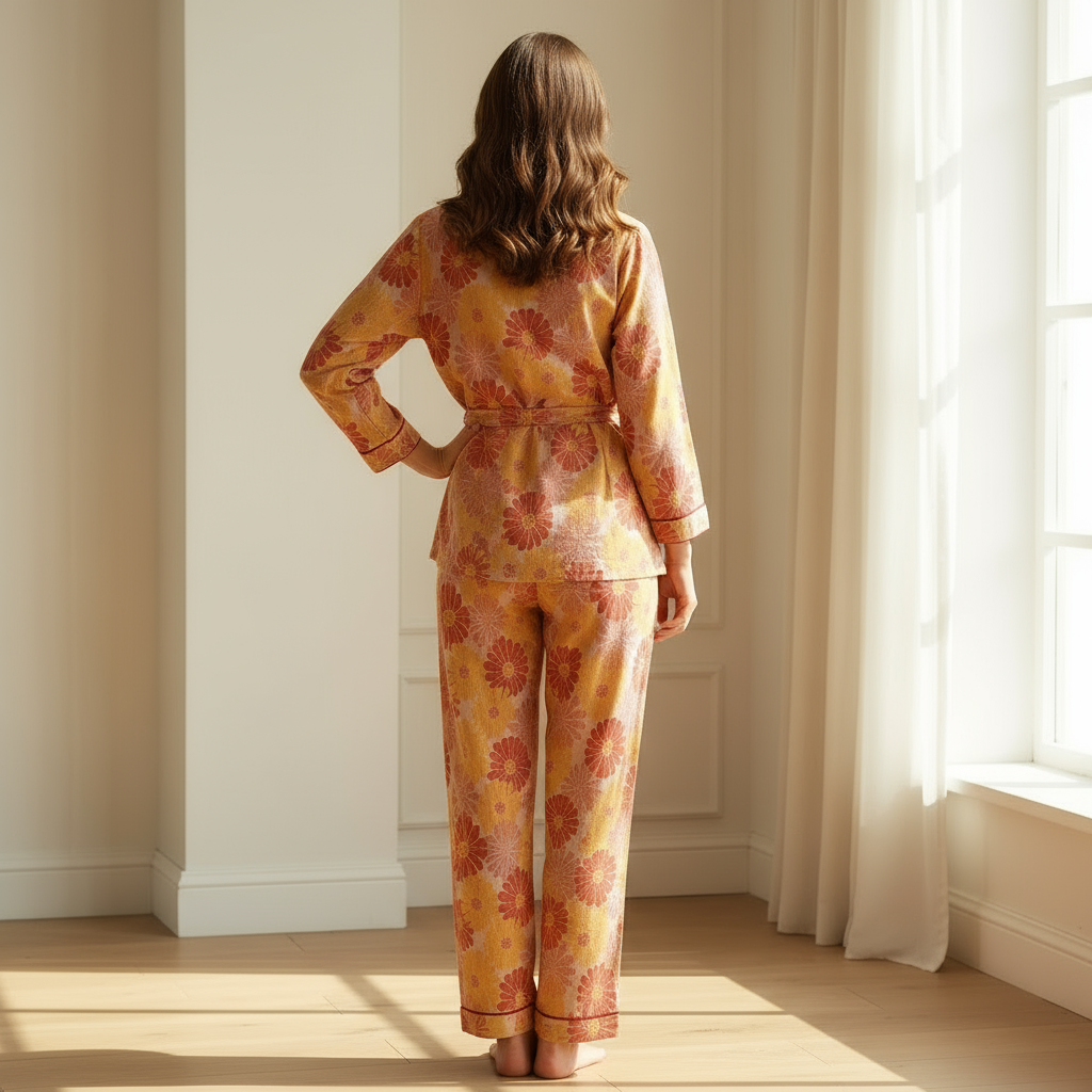 Pigiama Kimono in cotone “Sogno Hawaiano”