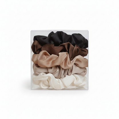 Set 5 Scrunchies in Raso “Silk Collection”