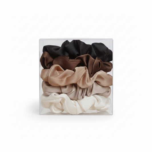 Set 5 Scrunchies in Raso “Silk Collection”