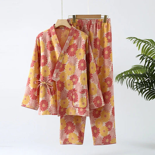 Pigiama Kimono in cotone “Sogno Hawaiano”