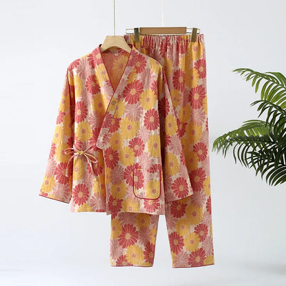 Pigiama Kimono in cotone “Sogno Hawaiano”